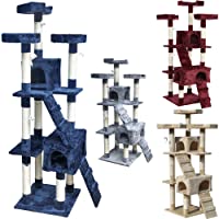 Beltom Rascador Afilador Uñas para Gatos Árbol Escalador Mascota Rascarse Juego 170 cm - Azul